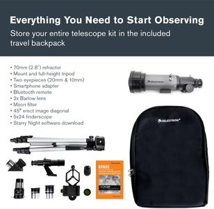 Celestron Travel Scope DX 70mm Portable Telescope – Compact & Lightweight