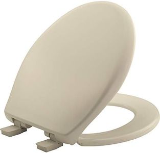 BEMIS 200E4 006 Affinity Toilet Seat Will Slow Close, Never Loosen and Provide The Perfect Fit, Round, Plastic, Bone