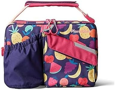 PlanetBox Insulated Lunch Bag – Tutti Frutti Edition Carry Bag with Pockets for Water Bottle and Snacks – Durable, Easy to Clean, and BPA Free