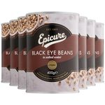 Epicure Black-Eye Beans in Salted Water 400 g (Pack of 12)