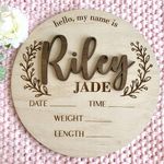 Personalized Baby Announcement Sign, Custom Baby Name, 3D Wood Baby Birth Stats, Hospital Baby Sign, Newborn Gift, Newborn Baby, Photography Photo Prop, Baby Shower Gift, Gender Reveal (Design 2)