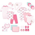 Luvable Friends Baby Girls' 7178_Floral_0-6M Layette Set, 0-6 Months