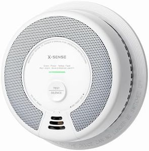 X-Sense Wireless Interconnected Combination Smoke and Carbon Monoxide Detector, 10-Year Battery Powered Fire and CO Alarm, SC06-W, Pack of 1