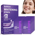 SwiftGain Teeth Whitening Strips - 30 Min Express Whitening, Sensitive Teeth Formula, 14 Treatments (28 Strips), Non-Slip Easy Use Home Kit for Bright White Smile