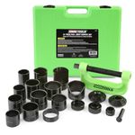 OEMTOOLS 25104 21-Piece Master Ball Joint Press Kit, Ball Joint Puller for Upper and Lower Ball Joints, U-Joints, and Brake Pins, Automotive Tool Kit Compatible with 2WD and 4WD Vehicles