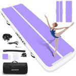 HMTAOLIFE Inflatable Gymnastics Mat Air Training Track, Air Track Tumbling Mat 6.6/10/13/16/20ft Tumble Track for Kids, 4/8 inch Thick Air Track with Pump, Tumble Mat for Gym/Yoga/Cheerleading/Home