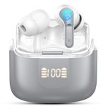 Wireless Earbuds, Bluetooth 5.3 Headphones 2024 Wireless Headphones in Ear, 4 ENC Noise Cancelling Mic Ear buds, 40H Deep Bass Wireless Earphones IP7 Waterproof Bluetooth Earphones USB-C, LED Display