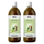 SESA Ayurvedic Hair Care Juice (2L) | Controls Hair Fall | Boosts Hair Growth | 100% Ayurvedic Hair Care Juice made with Amla, Aloe Vera, Bhringraj and Daru Haridra (Pack of 2)