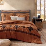 MAIREVE Burnt Orange Comforters Que