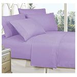 CELINE LINEN Best, Softest, Coziest Bed Sheets Ever! 1800 Thread Count Egyptian Quality Wrinkle-Resistant 4-Piece Sheet Set with Deep Pockets 100% HypoAllergenic, Full Lilac