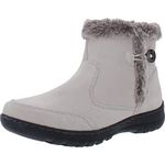 Khombu Women's Winter Snow Boots Warm Ankle Booties Lightweight with Zipper Outdoor Indoor Easy Walking Shoes Boot, Cream,taupe, 5 UK