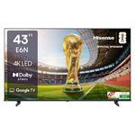 Hisense 108 cm (43 inches) E6N Series 4K Ultra HD Smart LED Google TV 43E6N (Black)