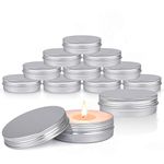 Aluminum Tin Cans, Sopito 24pcs 120ml/4oz Metal Round Tins Screw Lid Containers Empty Candle Tins Jars for Candles Making and Storage