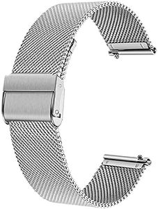 Quick Release Watch Strap,Mesh Woven Metal Watch Band for Men and Women,Universal Strap for Smart Watches and Seiko Watches 18mm Silver