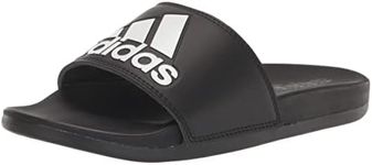 adidas womens SLIDES, black/white/b