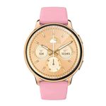 Time Up Golden Sleek & Big Dial Health Fitness and Bluetooth Calling Touch Screen Fashion Smartwatch for Women-ACTG-X (Pink)