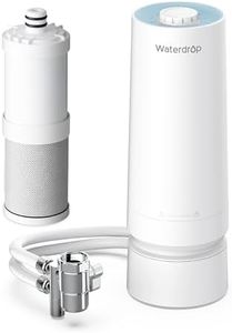 [Ultra Filtration] Waterdrop Countertop Water Filter, Filter Life Reminder, 4000 Gallons, Reduces Heavy Metals, Bad Odor, and 99% Chlorine (1 Filter Included) WD-CTF-08