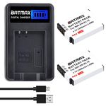 Batmax 2Pcs EN-EL12 EN EL12 Battery + LCD USB Charger for Nikon Coolpix AW100 AW110 S31 S800C S6100 S6200 S6300 S8100 S8200 S9050 S9100 S9200 S9300 S9400 S9500 P300 Digital Cameras