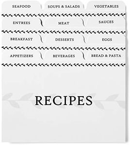 Jot & Mark Recipe Card Dividers | 24 Tabs per Set, Works with 4x6 Inch Cards, Helps Organize Recipe Box (Classic)