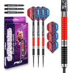 RED DRAGON Peter Snakebite Wright Game On Series 20g Steeltip Darts Set with Dart Flights and Dart Shafts (Stems)