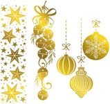 Briartw Hot Foil Plate Set - Christmas Baubles, Bells & Stars Metal Embossing Dies (3Pcs) for DIY Scrapbooking, Card Making, Gift Tags, Foil Stamping, Holiday Crafts