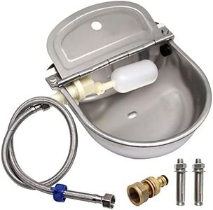 Lucky Farm Automatic Cattle Waterer Horse Sheep Goat Pig Dog Water Trough 4 in1 (Water Bowl&Pipe&Adaptor&Mounting Screws)