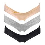 Intimate Portal Maternity Panties Cotton Postpartum Underwear Womens Pregnancy Bikinis Under The Bump 3-Pk Basics M Plus Size