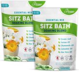 Fivona All Natural Sitz Bath Soaking Blend - Epsom Salt with Pure Essentials Oils - for Hemorrhoid, Fissure, Postpartum Care, Bartholin Cyst Treatment - Essential Mix - 2 Pack (14.1 oz Each)