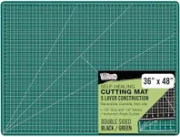 U.S. Art Supply 36" x 48" Green/Black Professional Self Healing 5-Ply Double Sided Durable Non-Slip Cutting Mat Scrapbooking, Quilting, Sewing Arts & Craft