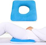 MESINURS Donut Butt Pillow, Anti-Decubitu Pad Bed Cushion, Post-Op Pressure Nursing Pad for Bedridden, Elderly, Disabled, Pregnant (15"x15", Square)