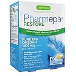 Pharmepa Restore, 1000mg Pure EPA Fish Oil, High Absorption rTG Omega-3, Triple Strength, High-Barrier Blister Packaging, Lemon flavor, 1-Month Supply, 60 softgels