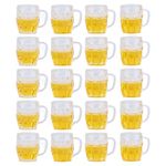 Miniature Beer Cups, 20pcs Miniature Food Play Simulation Beer Mug DIY Earring Materials Doll House Accessories, Mini House Realistic Beer Drink Accessories