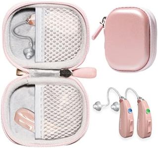 CaseSack Case for Hearing Aids Compatible with EarCentic EasyCharge Rechargeable Hearing Aids Also for Otofonix Elite/Encore, Banglijian, Britzgo, My Tone, LIGINN, Blaids, Lexie, Tweak (Rose Gold)