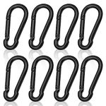 Locking Carabiner Clips for Heavy Duty - 8 PCS D-Ring Carabiners Key Chain Clip Hooks for Outdoor, Camping, Hiking, Traveling, Fishing, and Backpack