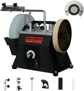 BUCKTOOL 250mm Variable Speed Sharpener 90-160RPM Two-Direction Water Cooled 220 Grit Wet and Dry Sharpening System, SCM8103