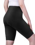 INBIKE Padded Bike Shorts Women Cycling Shorts with Pocket Biking Shorts for Spinning Road Bike MTB, Black, Medium