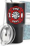 KEDRIAN Firefighter Tumbler 30oz, Firefighter Mug, Firefighter Gifts for Women & Men, Graduation Gift Fireman, Fire Fighter Gifts for Adults, Retired Firefighter Gifts for Men, Fireman Gifts for Men