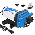 DC HOUSE 110V AC Water Pressure Diaphragm Pump 5.5 GPM 55 PSI On Demand Water Transfer Booster Pump 110Volt with Plug for Garden Hose Sprinkler Irrigation Home RV Camper