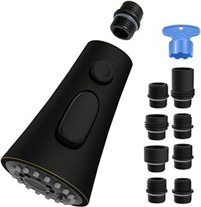 Kitchen Faucet Head Replacement, Pull Down Kitchen Faucet Sprayer Head with 15 Adapter Kit, 3 Function Kitchen Sink Faucet Spray Head, Oil-Rubbed Finish Kitchen Faucet Sprayer