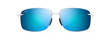 Maui Jim Polarized Rimless Sunglasses, Crystal Matte, Large