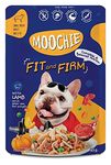 PETS EMPIRE Moochie Wet Dog Food, Grain Free Gavy Meal, Fit & Firm with Lamb, Carrot, Green Pea, and Pumpkin, High Protein Dogs Gravy Foods, Non-Vegetarian Pet Meals for Dogs, Puppy (85g X 12)