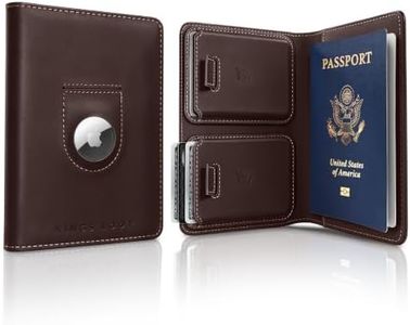 Kings Loot Passport Holder Wallet, RFID Blocking, Airtag, Umber