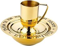 Godinger Judaica Reserve Kiddush Cup Gold Cup and Saucer