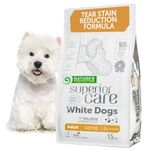 Nature's Protection Superior Care Grain Free Dry Dog Food For Adult White Dogs - Hypoallergenic Dog Food with Lamb & Rice - Small Dog Dry Food Reduces Tear Stains, Promotes Healthy Skin & Coat, 1.5kg