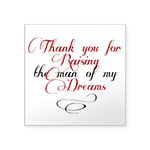 CafePress Man Of My Dreams Mother In Law Square Sticker 3 X Square Bumper Sticker Car Decal