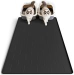 Pieviev Extra Large Silicone Litter Box Mat, Easy to Clean, 40'' x 28''