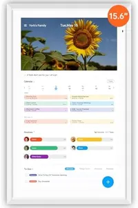 ApoloSign Digital Calendar: Electronic Calendar, Smart Touchscreen Interactive Display for Chore Chart, Family Schedules Planner, Supports All Apps via Google Play (White, 15.6-inch)