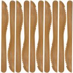 BambooMN Brand - Solid Bamboo Dinner Knife 8" - 10 pcs