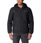 Columbia Men's Silver Falls Hooded Jacket, Hooded Puffer Jacket, Black, Size XL