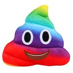 Rainbow Poop Emotion Pillow, Dreampark Plush Stuffed Cushion Soft Poo Pillow Birthday Gifts for Kids and Adults